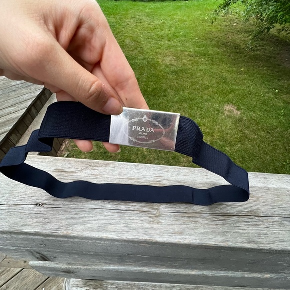 PRADA MILANO Nylon Navy Belt Women’s size 34” Made in Italy - Picture 3 of 12